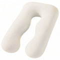 Cojín corporal en U 130 cm de tejido crema para descanso y apoyo