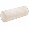 Cojín cilíndrico 15 x 45 cm de tejido beige con relieve geométrico decorativo
