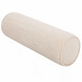 Cojín cilíndrico 20 x 60 cm de tejido acanalado beige para apoyo decorativo
