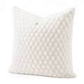 Cojín decorativo cuadrado 45 cm de tejido blanco con textura en relieve