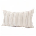 Cojín lumbar 50 x 30 cm de tejido beige con textura - Decorativo