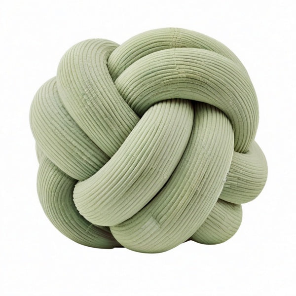 Cojín decorativo anudado 35 cm de poliéster verde salvia para sofá estilo contemporáneo