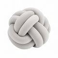 Cojín decorativo de nudo 30 cm textil gris suave